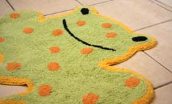 Our new frog bathroom rug