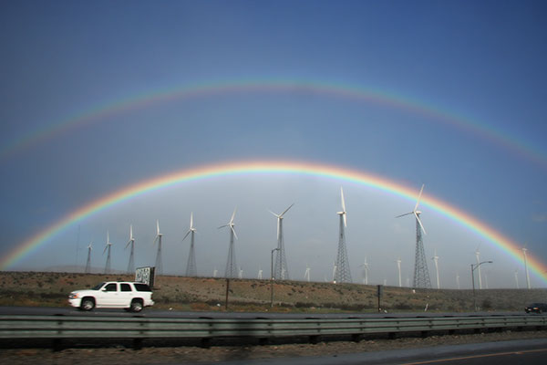 Rainbow near Palm Springs, California