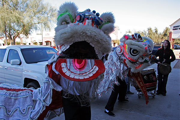 Dragons dancing in the Chinese New Year in Phoenix, Arizona