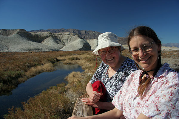 Jutta Engelhardt and Caroline Wise in Death Valley National Park, California